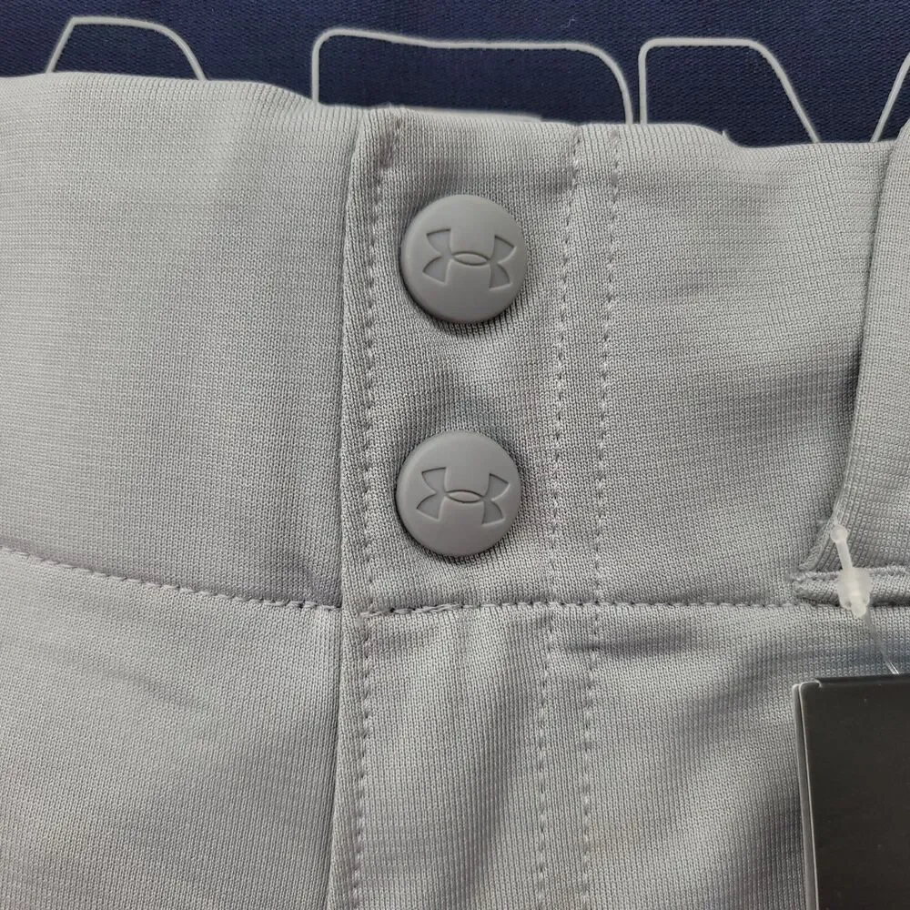NWT Under Armour Men's Medium Gray Relaxed Fit Baseball Pants Athletic